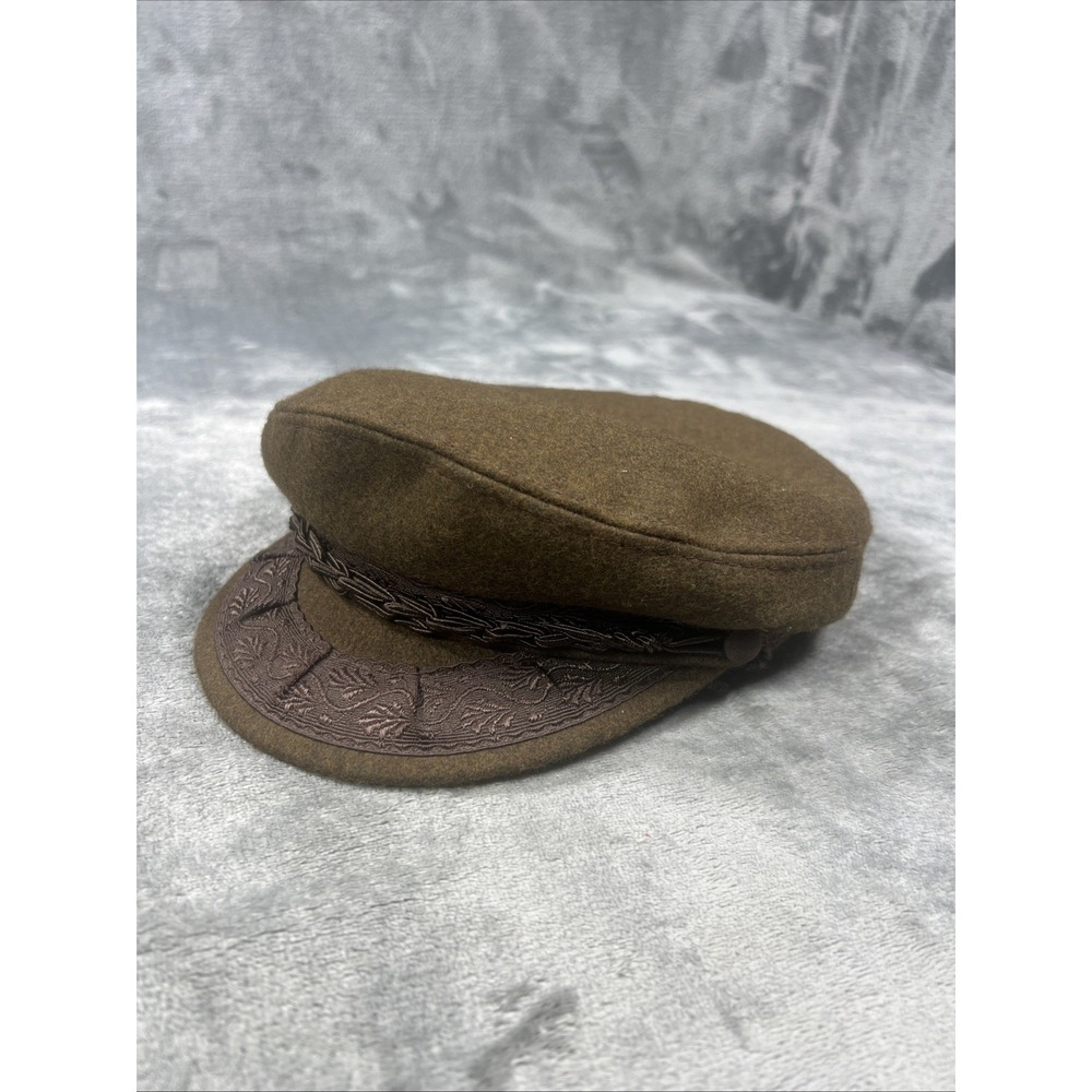 VTG Aegean Greek Fisherman's Cap Green Size 7 3/8 Wool Made In Greece Authentic - Picture 2 of 14